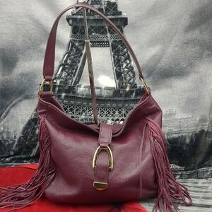 G.I.L.I. Burgundy Leather Hobo Bag